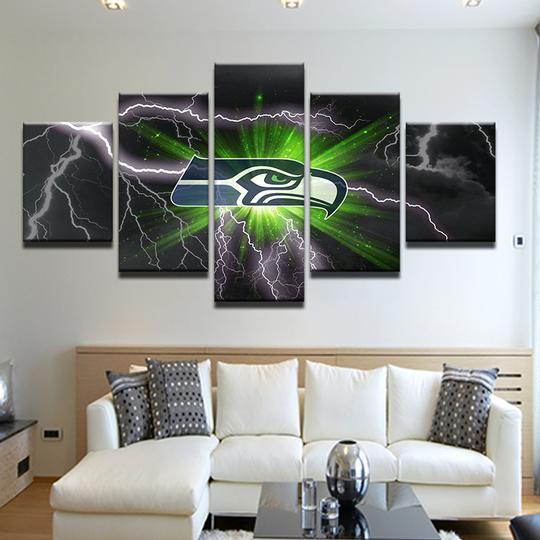 Seattle Seahawks 26- Sport 5 Panel Canvas Art Wall Decor Seattle Seahawks 26- Sport 5 Panel Canvas Art Wall Decor