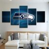 Seattle Seahawks 87- Sport 5 Panel Canvas Art Wall Decor