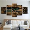 Seattle Seahawks 9- Sport 5 Panel Canvas Art Wall Decor