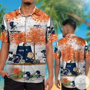 Seattle Seahawks Snoopy Autumn Hawaiian Shirt