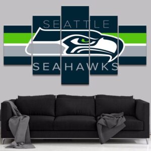 Seattle Seahawks Team - Sport 5 Panel Canvas Art Wall Decor