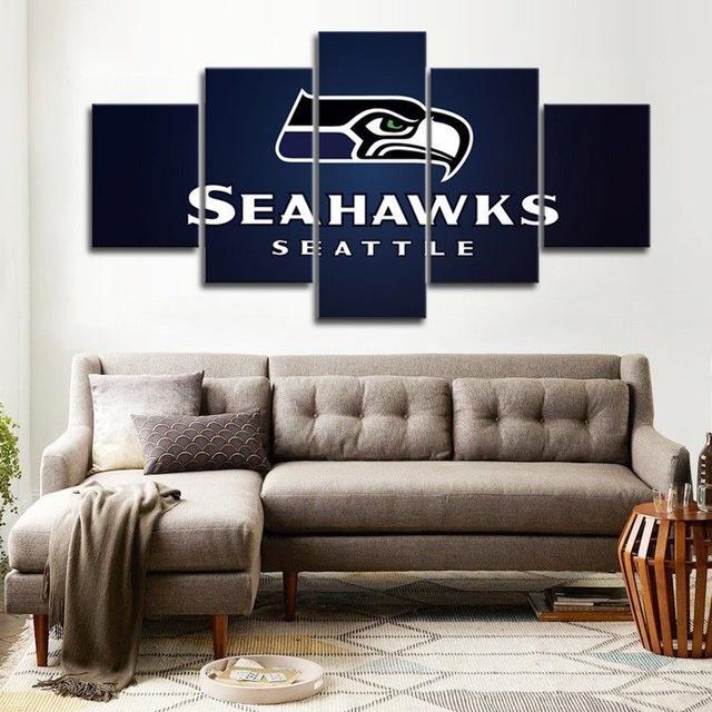 Seattle Seahawks - Sport 5 Panel Canvas Art Wall Decor Seattle Seahawks - Sport 5 Panel Canvas Art Wall Decor