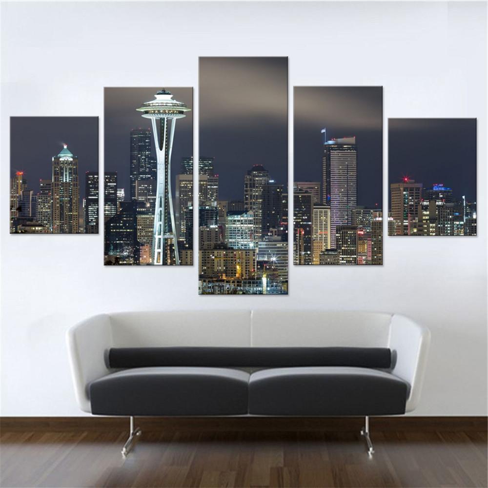 Seattle - Nature 5 Panel Canvas Art Wall Decor Seattle - Nature 5 Panel Canvas Art Wall Decor