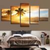 Seaview Sky 1 - Nature 5 Panel Canvas Art Wall Decor
