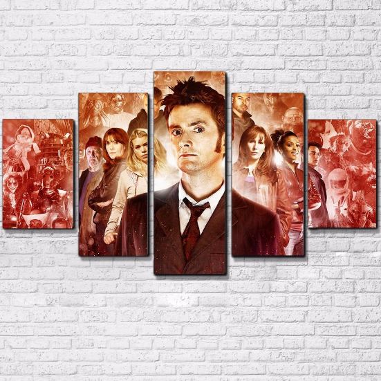 Seri Doctor Who - Movie 5 Panel Canvas Art Wall Decor Seri Doctor Who - Movie 5 Panel Canvas Art Wall Decor