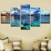 Shallow Tropical Sea - Ocean 5 Panel Canvas Art Wall Decor