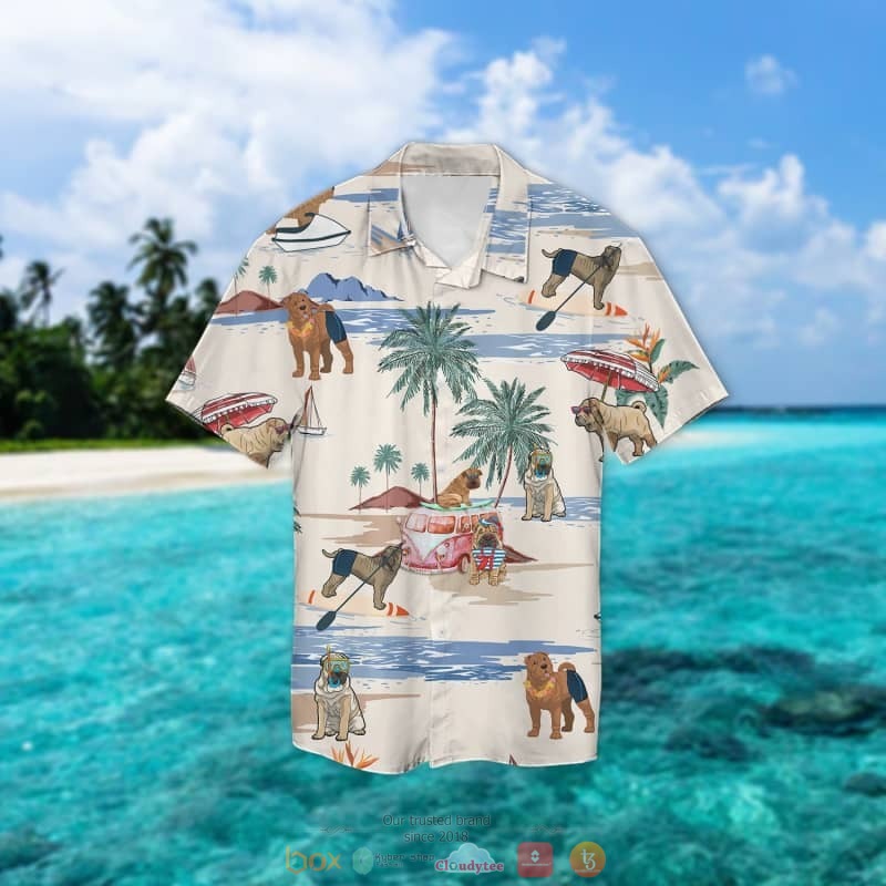 Shar Pei Summer Beach Hawaiian Shirt Shar Pei Summer Beach Hawaiian Shirt