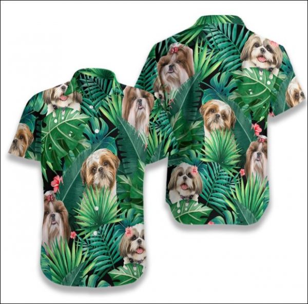 Shih Tzu Hawaiian Shirt Summer Button Up Shih Tzu Hawaiian Shirt Summer Button Up