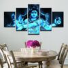 Shiva Large 3 - Religion 5 Panel Canvas Art Wall Decor
