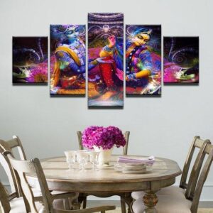 Shiva Large - Religion 5 Panel Canvas Art Wall Decor