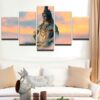 Shiva Sky - Religion 5 Panel Canvas Art Wall Decor