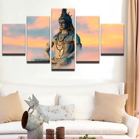 Shiva Sky - Religion 5 Panel Canvas Art Wall Decor Shiva Sky - Religion 5 Panel Canvas Art Wall Decor