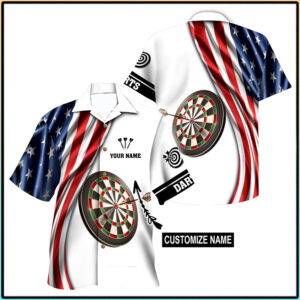 Shut Up And Throw Darts America Custom Name Hawaiian Shirt