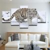 Siberian Tiger - Amimal 5 Panel Canvas Art Wall Decor
