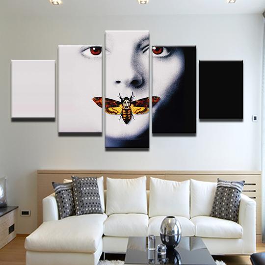 Silence Of The Lambs - Movie 5 Panel Canvas Art Wall Decor Silence Of The Lambs - Movie 5 Panel Canvas Art Wall Decor