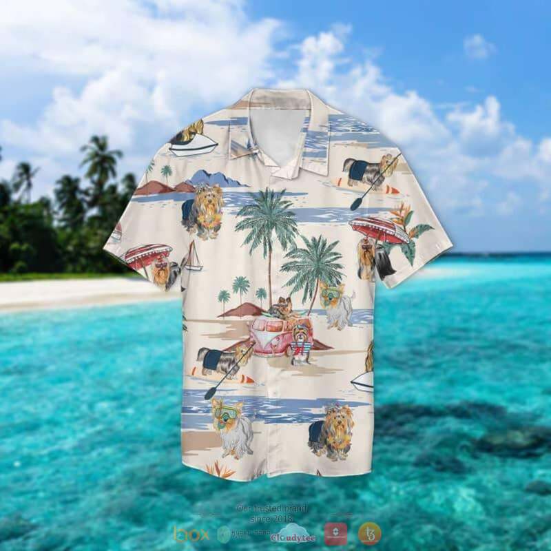 Silky Terrier Summer Beach Hawaiian Shirt Silky Terrier Summer Beach Hawaiian Shirt
