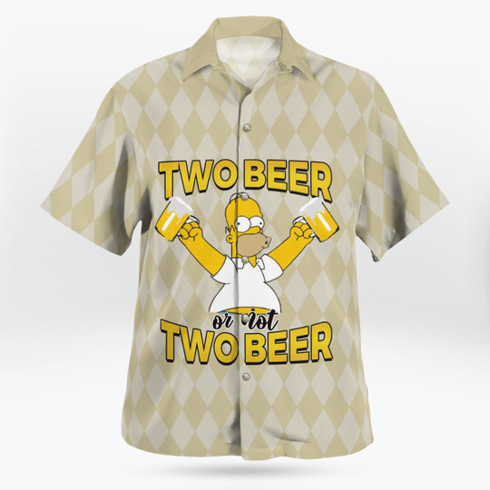 Simpson Two Beer Or Not Two Beer Hawaiian Shirt Simpson Two Beer Or Not Two Beer Hawaiian Shirt