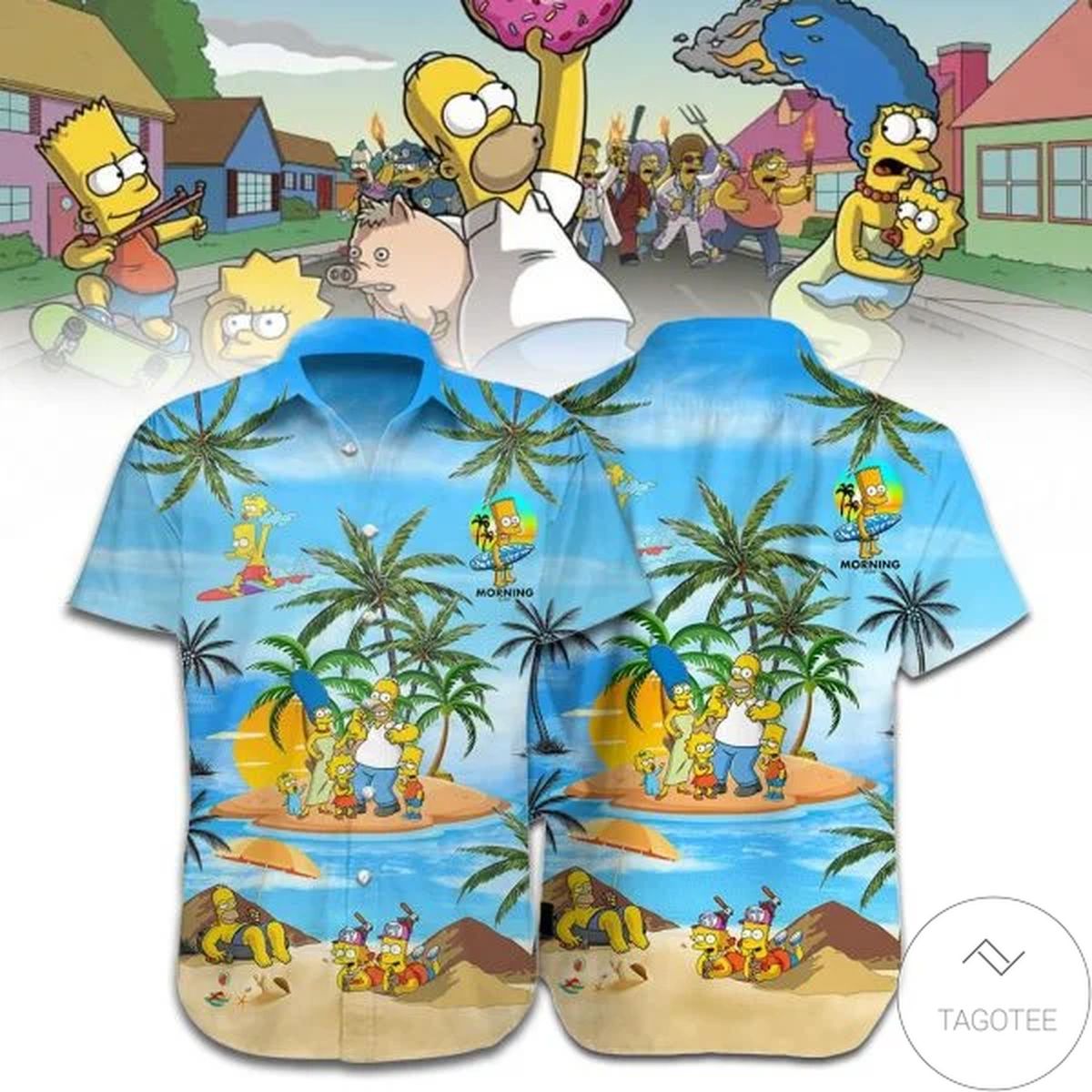 Simpsons Family Beach Summer Vibe Hawaiian Shirt Simpsons Family Beach Summer Vibe Hawaiian Shirt