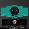 Six Siege Minimalist Logo - Gaming 5 Panel Canvas Art Wall Decor