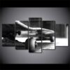 Skateboard Black White Modern - Sport 5 Panel Canvas Art Wall Decor