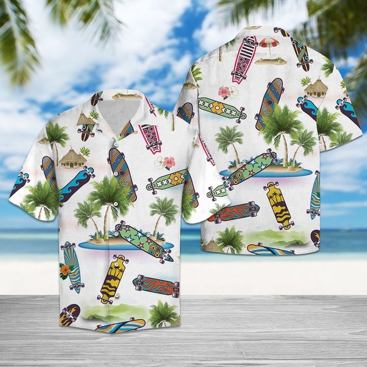Skateboard Lover Hawaiian Shirt Summer Button Up Skateboard Lover Hawaiian Shirt Summer Button Up