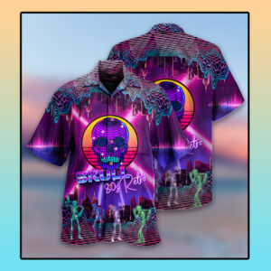 Skull 80S Retro Hawaiian Shirt