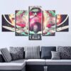 Skull And Tiger - Abstract 5 Panel Canvas Art Wall Decor