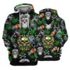 Skull Cannabis All Over Printed Hawaiian Shirt
