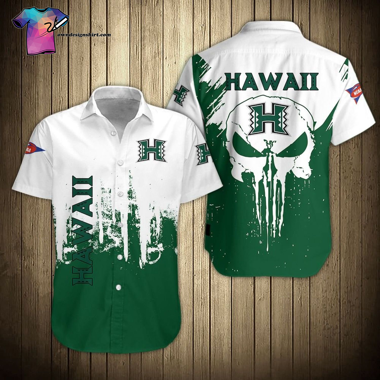 Skull Hawaii Rainbow Warriors Hawaiian Shirt Skull Hawaii Rainbow Warriors Hawaiian Shirt