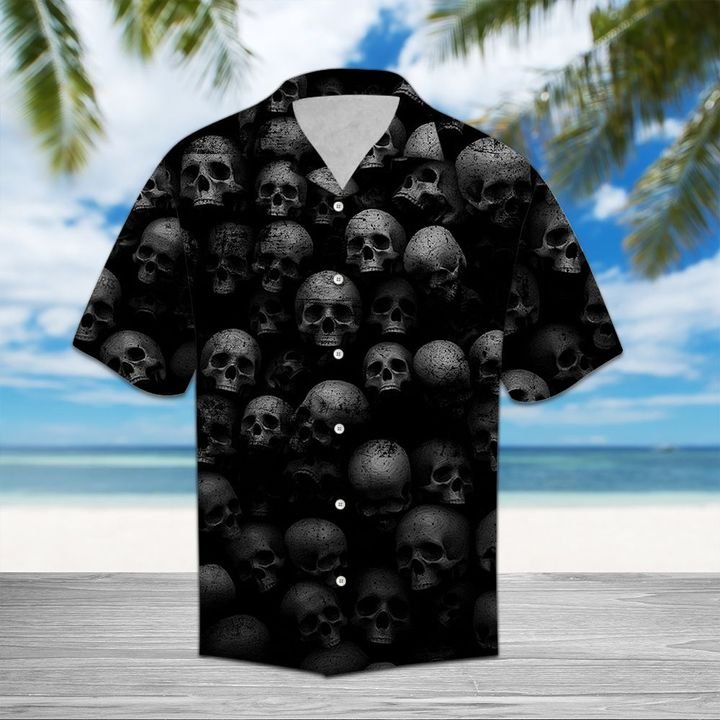 Skull Hawaiian Shirt Summer Button Up Skull Hawaiian Shirt Summer Button Up