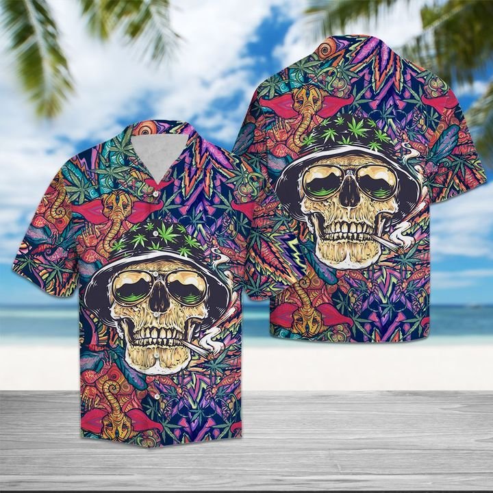 Skull Hawaiian Shirt Summer Button Up Skull Hawaiian Shirt Summer Button Up