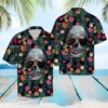 Skull Hawaiian Shirt Summer Button Up