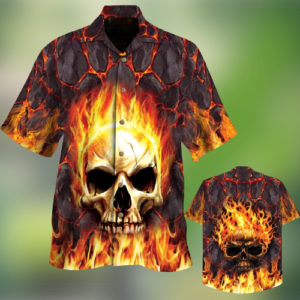 Skull Lava Hawaiian Shirt
