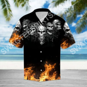 Skull Lover For Biker All Over Printed Hawaiian Shirt