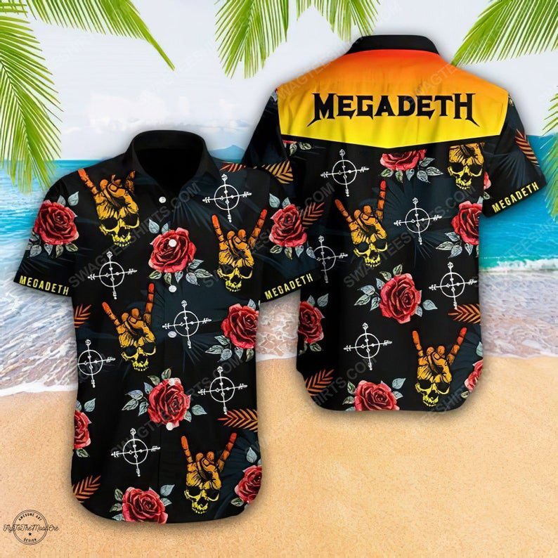 Skull Megadeth Music Rock Band Summer Vacation Hawaiian Shirt Skull Megadeth Music Rock Band Summer Vacation Hawaiian Shirt