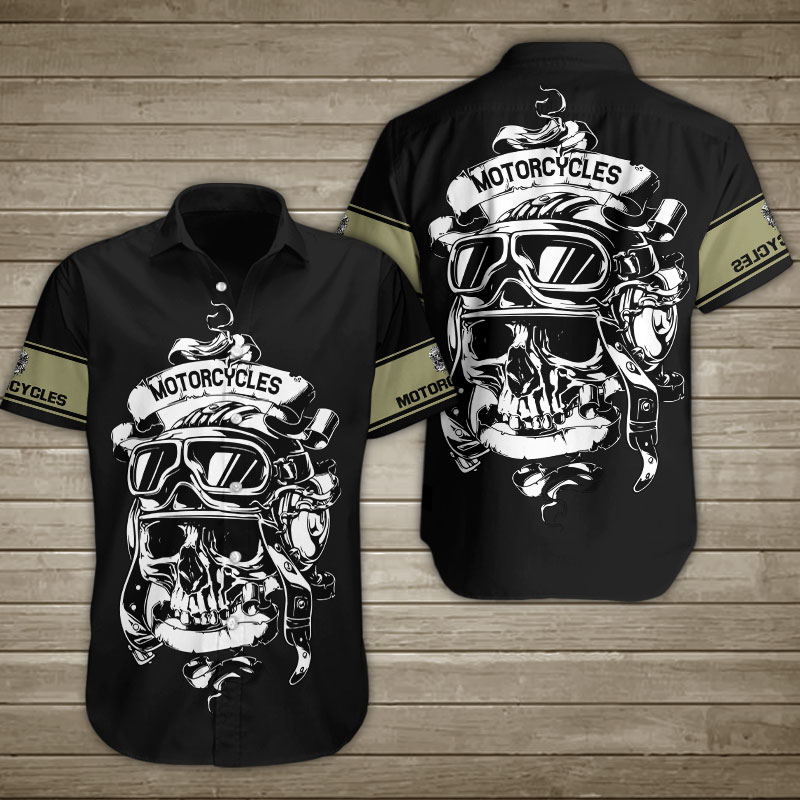 Skull Motorcycles Endless Passion Hawaiian Shirt Summer Button Up Skull Motorcycles Endless Passion Hawaiian Shirt Summer Button Up