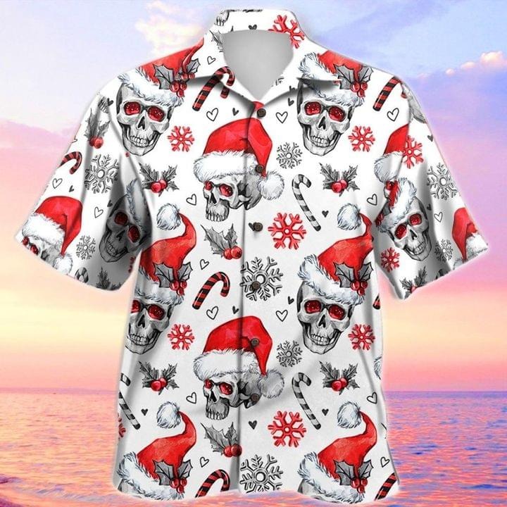 Skull Santa Clause Merry Christmas Hawaiian Shirt Skull Santa Clause Merry Christmas Hawaiian Shirt