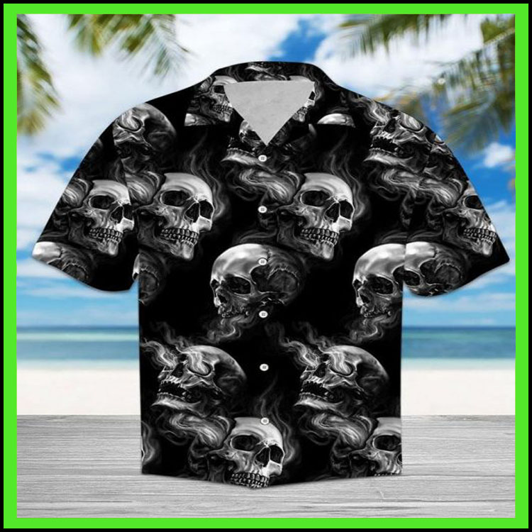 Skull Smoke Hawaiian Shirt- Limited Edition Skull Smoke Hawaiian Shirt- Limited Edition