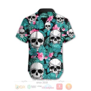 Skull Tropical Flower Hawaiian Shirt