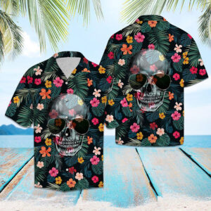 Skull Tropical Glasses Hawaiian Shirt