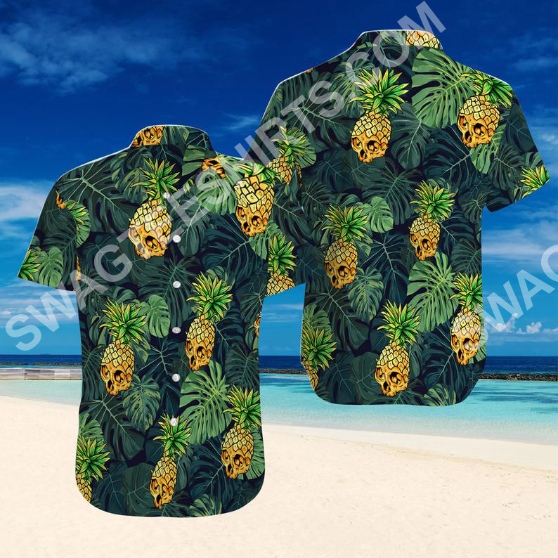 Skull Tropical Pineapple All Over Printed Hawaiian Shirt Skull Tropical Pineapple All Over Printed Hawaiian Shirt