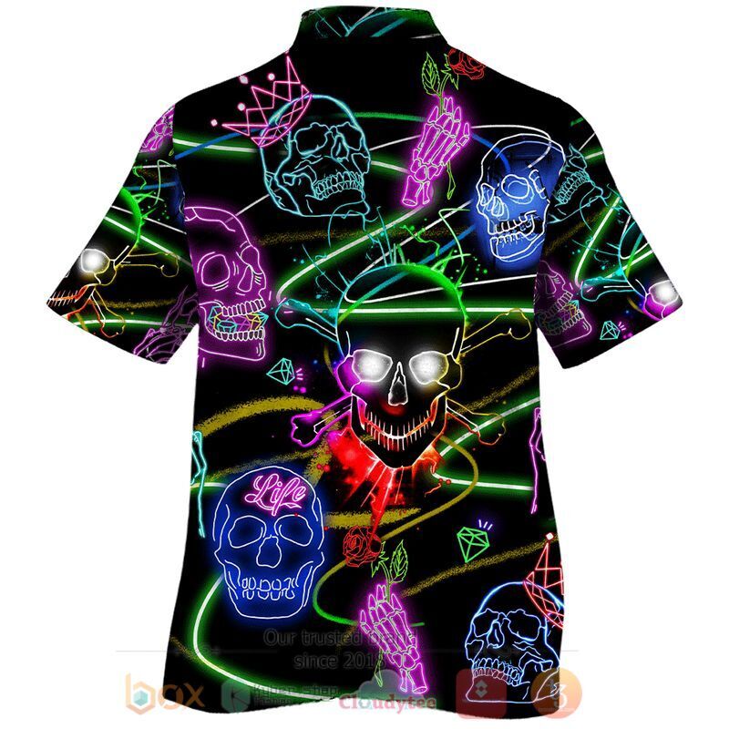 Skulls 3D Light Hawaiian Shirt Skulls 3D Light Hawaiian Shirt