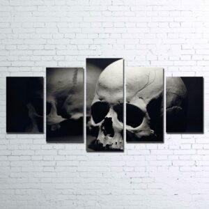 Skulls - Abstract 5 Panel Canvas Art Wall Decor