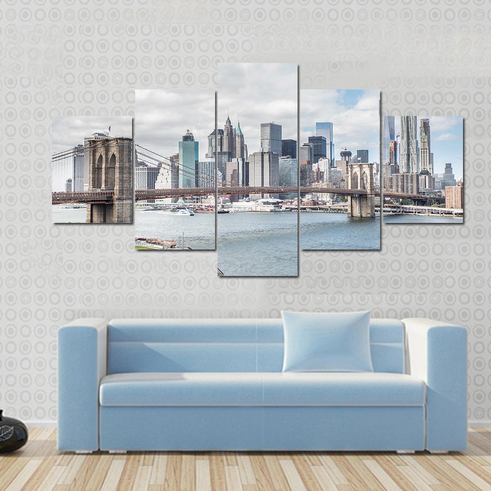 Skyline Of Manhattan And Brooklyn Bridge Skyline Of Manhattan And Brooklyn Bridge