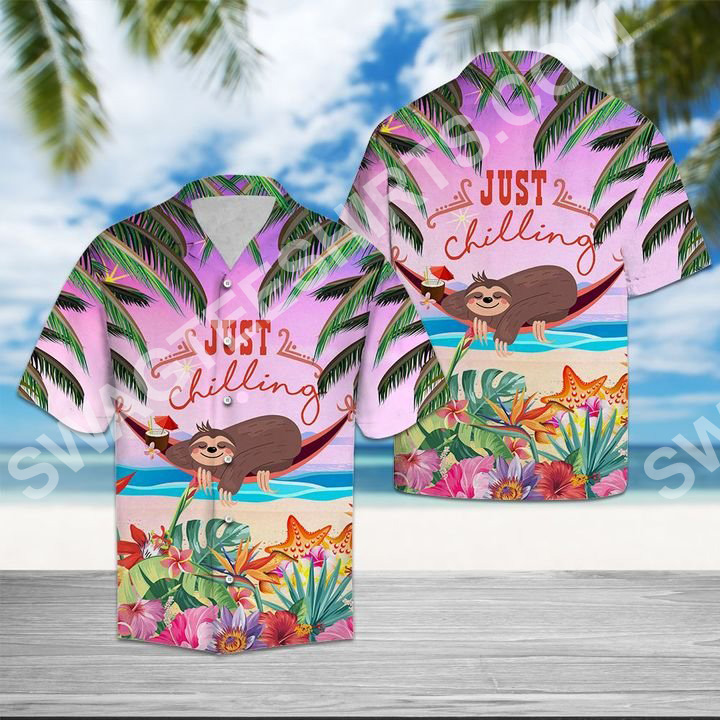 Sloth Chilling All Over Printed Hawaiian Shirt Sloth Chilling All Over Printed Hawaiian Shirt