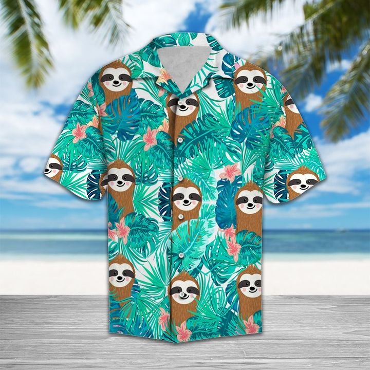 Sloth Hawaiian Shirt Summer Button Up Sloth Hawaiian Shirt Summer Button Up