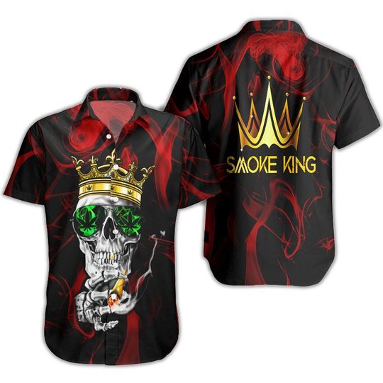 Smoke King Hawaiian Shirt Summer Button Up Smoke King Hawaiian Shirt Summer Button Up