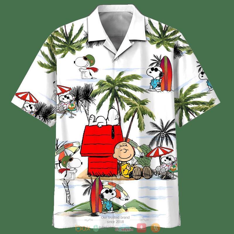 Snoopy And Charlie Brown Friends Summer Beach White Hawaiian Shirt Snoopy And Charlie Brown Friends Summer Beach White Hawaiian Shirt