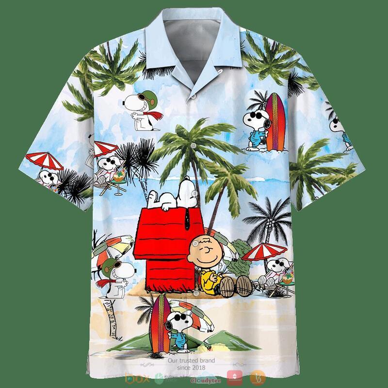 Snoopy And Charlie Brown Friends Summer Light Blue Hawaiian Shirt Snoopy And Charlie Brown Friends Summer Light Blue Hawaiian Shirt