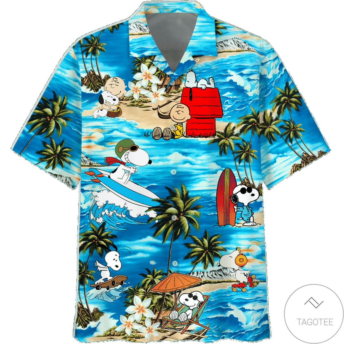 Snoopy And Charlie Brown The Peanuts Movie Aloha Hawaiian Shirt Snoopy And Charlie Brown The Peanuts Movie Aloha Hawaiian Shirt